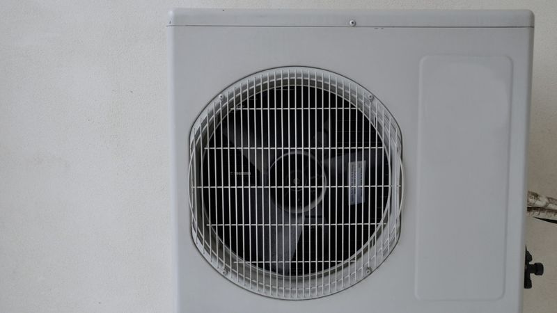 Commercial condenser unit under maintenance