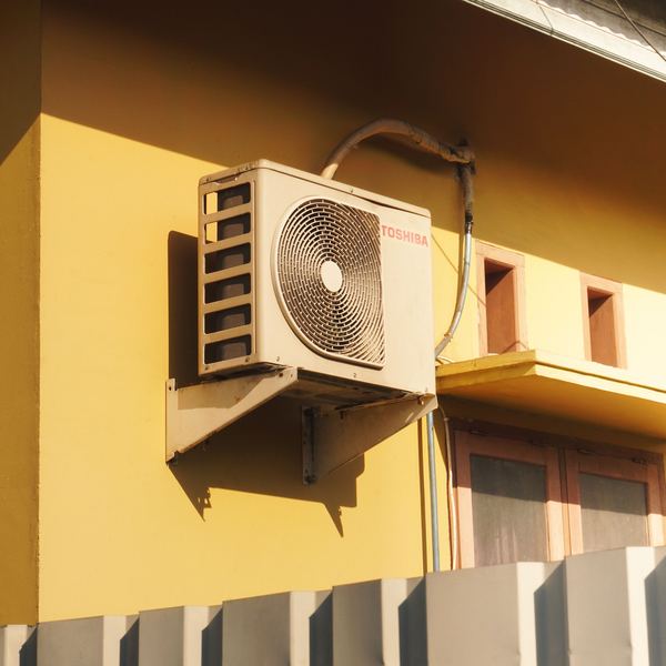 Outdoor air conditioning unit installation in Yanchep